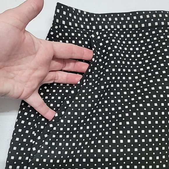 NWT Anne Klein Straight Pencil Skirt Black Geometric Pattern Women's Size 8 - Picture 15 of 16
